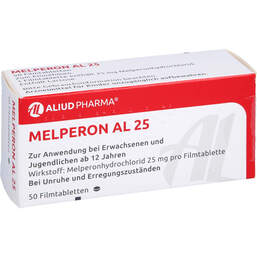 Abbildung: Melperon AL 25 Filmtabletten 50 St, Filmtabletten PZN 01104345
