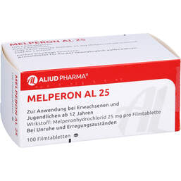 Abbildung: Melperon AL 25 Filmtabletten 100 St, Filmtabletten PZN 01104351