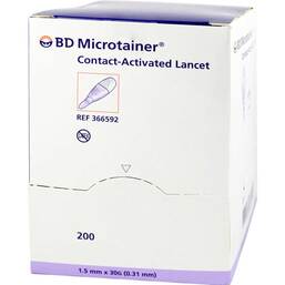 Abbildung: BD Microtainer Lanzette lila 200 St, Lanzetten PZN 01111428
