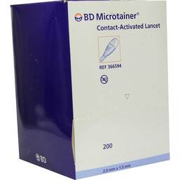Abbildung: BD Microtainer Lanzette blau 200 St, Lanzetten PZN 01111440