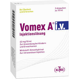 Abbildung: Vomex A i.v. Injektionslösung 3X10 ml, Injektionslösung PZN 01116414