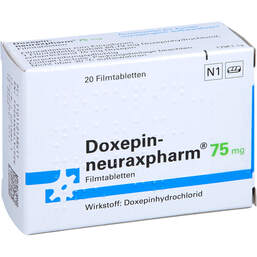 Abbildung: Doxepin neuraxpharm 75 mg Filmtabletten 20 St, Filmtabletten PZN 01121384