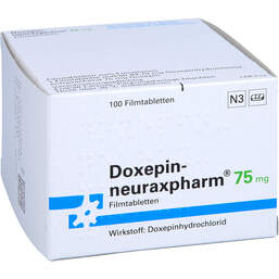 Abbildung: Doxepin neuraxpharm 75 mg Filmtabletten 100 St, Filmtabletten PZN 01121450