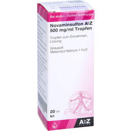 Abbildung: Novaminsulfon AbZ 500 mg / ml Tropfen zum Einnehmen 20 ml, Tropfen zum Einnehmen PZN 01123897
