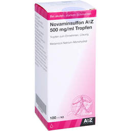 Abbildung: Novaminsulfon AbZ 500 mg / ml Tropfen zum Einnehmen 100 ml, Tropfen zum Einnehmen PZN 01123911