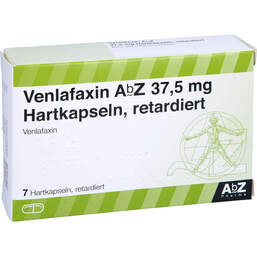 Abbildung: Venlafaxin AbZ 37,5 mg Hartkapseln retardiert 7 St, Retard-Kapseln PZN 01123940