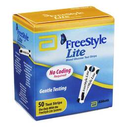 Abbildung: Freestyle Lite Teststreifen ohne Codieren Teststreifen, 50 St PZN 01124543