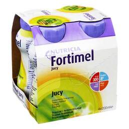 Abbildung: Fortimel Jucy Tropicalgeschmack Flüssigkeit, 4X200 ml PZN 01124796