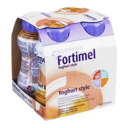 Abbildung: Fortimel Yoghurt Style Pfirsich Orangegeschmack Flüssigkeit, 4X200 ml PZN 01124968
