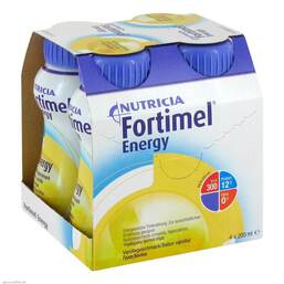 Abbildung: Fortimel Energy Vanillegeschmack Flüssigkeit, 4X200 ml PZN 01125488