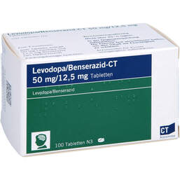 Abbildung: Levodopa Benserazid-CT 50 mg / 12,5 mg Tabletten 100 St, Tabletten PZN 01126387