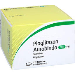 Abbildung: Pioglitazon Aurobindo 30 mg Tabletten 112 St, Tabletten PZN 01129807