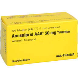 Abbildung: Amisulprid AAA Pharma 50 mg Tabletten 100 St, Tabletten PZN 01131394