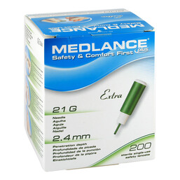 Abbildung: Medlance Plus Extra Sicherheitslanzetten 21 G 200 St, Lanzetten PZN 01131537