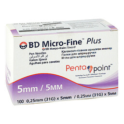 Abbildung: BD Micro-Fine + 5 Nadeln 110x0,25x5 mm 110 St, Kanüle PZN 01132011