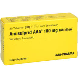 Abbildung: Amisulprid AAA Pharma 100 mg Tabletten 20 St, Tabletten PZN 01135050