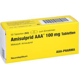 Abbildung: Amisulprid AAA Pharma 100 mg Tabletten 50 St, Tabletten PZN 01135239