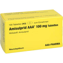 Abbildung: Amisulprid AAA Pharma 100 mg Tabletten 100 St, Tabletten PZN 01136641