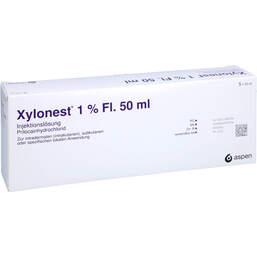 Abbildung: Xylonest 1% Flasche Injektionslösung 5X50 ml, Injektionslösung PZN 01138870