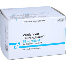 Abbildung: Venlafaxin neuraxpharm 75 mg retard Kapseln 100 St, Retard-Kapseln PZN 01147107