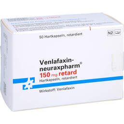 Abbildung: Venlafaxin neuraxpharm 150 mg retard Kapseln 50 St, Retard-Kapseln PZN 01147165