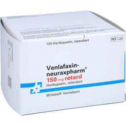 Abbildung: Venlafaxin neuraxpharm 150 mg retard Kapseln 100 St, Retard-Kapseln PZN 01147171