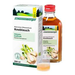 Abbildung: Knoblauch Naturreiner Pflanzentrunk Schoenenberger Saft, 200 ml PZN 01159487