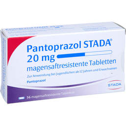 Abbildung: Pantoprazol STADA 20 mg magensaftresistent Tabletten 56 St, Tabletten magensaftresistent PZN 01162207