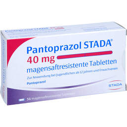 Abbildung: Pantoprazol STADA 40 mg magensaftresistent Tabletten 56 St, Tabletten magensaftresistent PZN 01162265