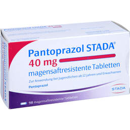 Abbildung: Pantoprazol STADA 40 mg magensaftresistent Tabletten 98 St, Tabletten magensaftresistent PZN 01162271