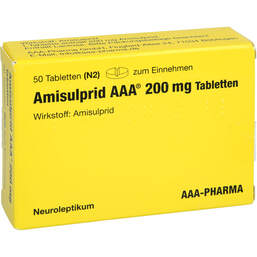 Abbildung: Amisulprid AAA Pharma 200 mg Tabletten 50 St, Tabletten PZN 01163000