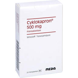 Abbildung: Cyklokapron Filmtabletten 20 St, Filmtabletten PZN 01164614