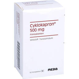 Abbildung: Cyklokapron Filmtabletten 50 St, Filmtabletten PZN 01164620