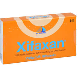 Abbildung: Xifaxan 200 mg Filmtabletten 12 St, Filmtabletten PZN 01169818