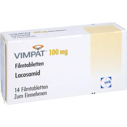 Abbildung: Vimpat 100 mg Filmtabletten 14 St, Filmtabletten PZN 01174110