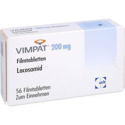 Abbildung: Vimpat 200 mg Filmtabletten 56 St, Filmtabletten PZN 01174179