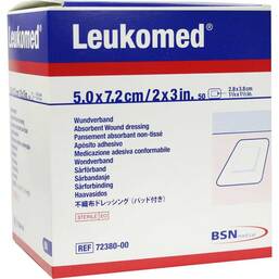 Abbildung: Leukomed sterile Pflaster 5x7,2cm 50 St, Pflaster PZN 01178964
