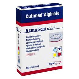 Abbildung: Cutimed Alginate Alginatkompressen 5x5cm 10 St, Kompressen PZN 01179076
