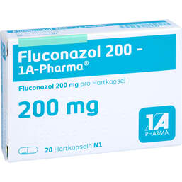 Abbildung: Fluconazol 200 1A Pharma Hartkapseln 20 St, Hartkapseln PZN 01192088