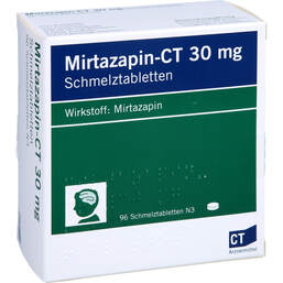 Abbildung: Mirtazapin-CT 30 mg Schmelztabletten 96 St, Schmelztabletten PZN 01202361