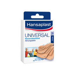 Abbildung: Hansaplast Universal Strips waterres.4 Größ. Pflaster, 20 St PZN 01215211