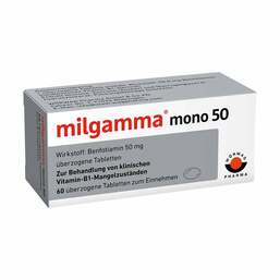 Abbildung: milgamma® mono 50 Tabletten Überzogene Tabletten, 60 St PZN 01221909