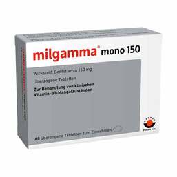 Abbildung: Milgamma mono 150 überzogene Tabletten Überzogene Tabletten, 60 St PZN 01221938