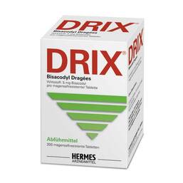 Abbildung: Drix Bisacodyl Dragees Tabletten magensaftresistent, 200 St PZN 01223860