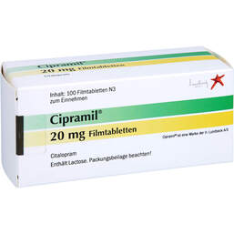 Abbildung: Cipramil 20 mg Filmtabletten 100 St, Filmtabletten PZN 01229696