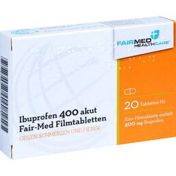 Abbildung: Ibuprofen 400 akut Fair-Med Filmtabletten Filmtabletten, 20 St PZN 01235544