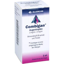 Abbildung: Combigan Augentropfen 5 ml, Augentropfen PZN 01236495