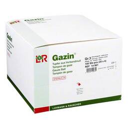 Abbildung: Gazin Tupfer pflaum.steril 2 100 St, Tupfer PZN 01237595