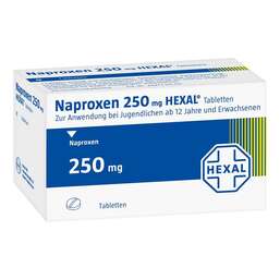 Abbildung: Naproxen 250 Hexal Tabletten 20 St, Tabletten PZN 01239542