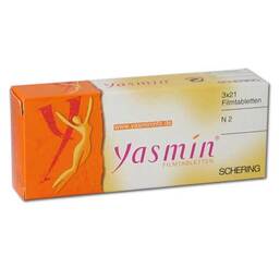 Abbildung: Yasmin Filmtabletten 3X21 St, Filmtabletten PZN 01240717